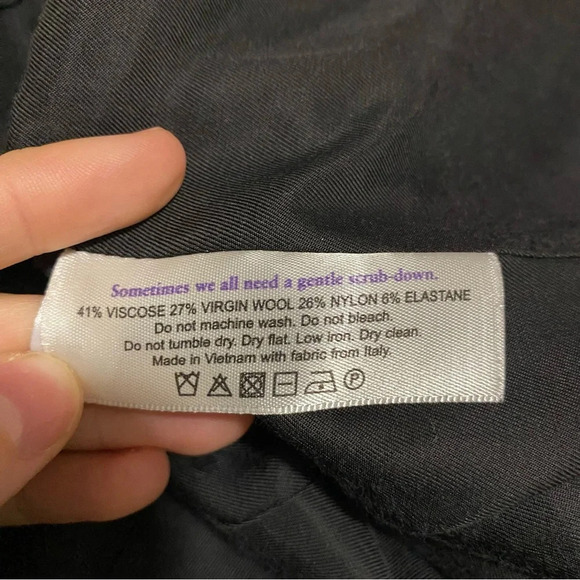 M.M. LaFleur Black Wool Blend Three Button Blazer size 0 - Picture 9 of 9